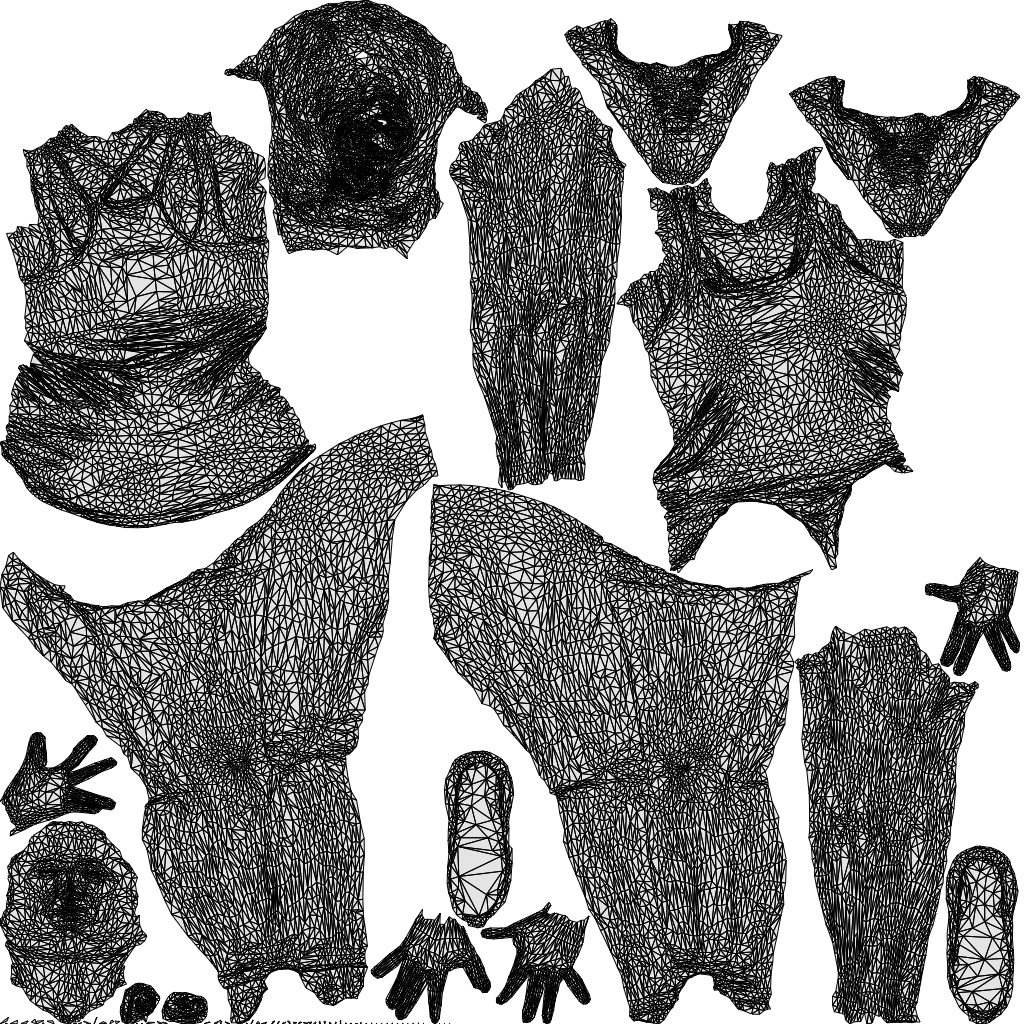 3D human model woman sport, photogrammetry scanned person for archviz, wireframe top-down view