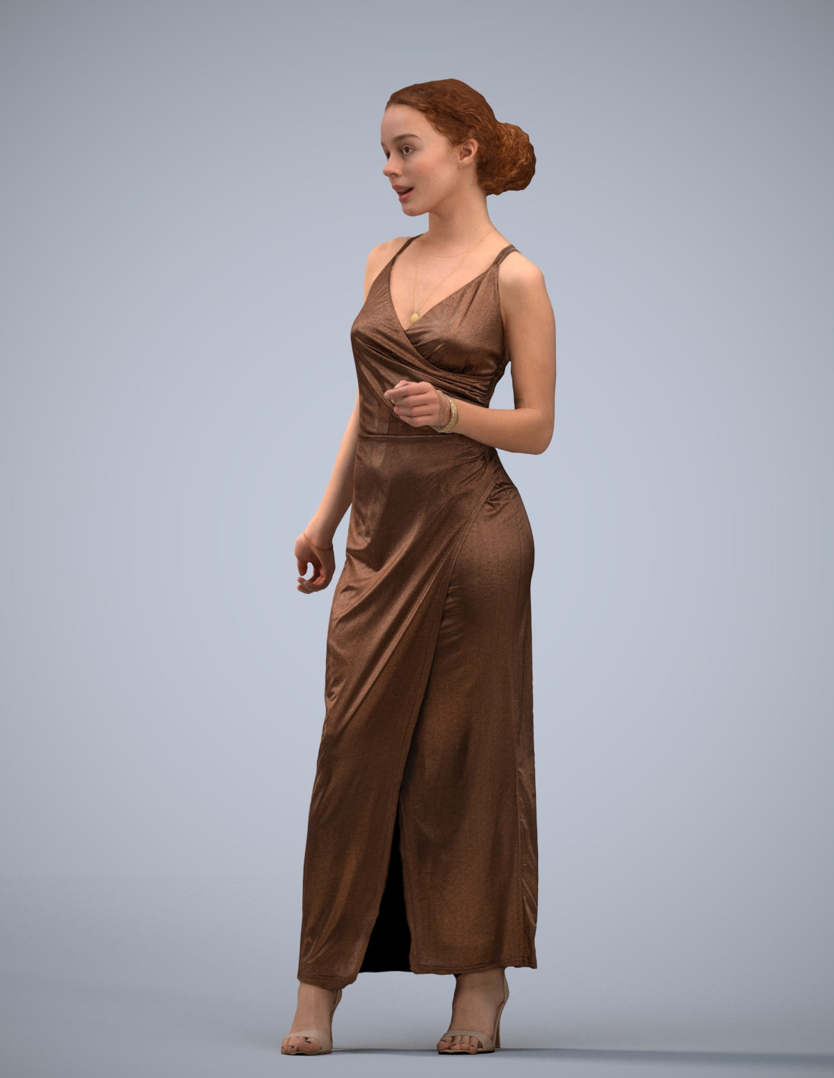 realistic 3D human woman formal formalaffairs, archviz people FBX OBJ for Blender