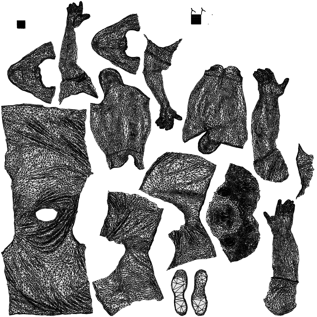 photogrammetry 3D man sport, realistic human model archviz FBX, wireframe top-down view