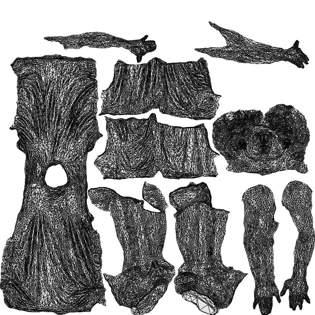 3D scanned man sport, photorealistic archviz people for Enscape and SketchUp, wireframe top-down view