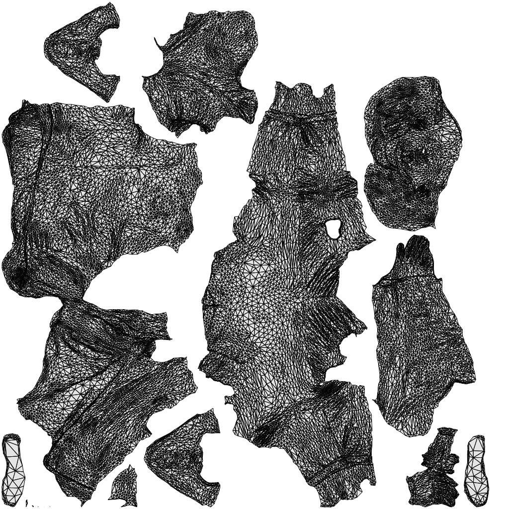 scanned 3D man casual sitting, photogrammetry people for Enscape and V-Ray, wireframe top-down view