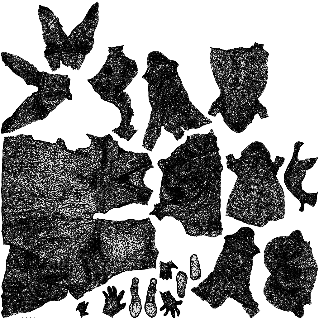 photogrammetry 3D girl casual kids, realistic human model archviz FBX, wireframe top-down view
