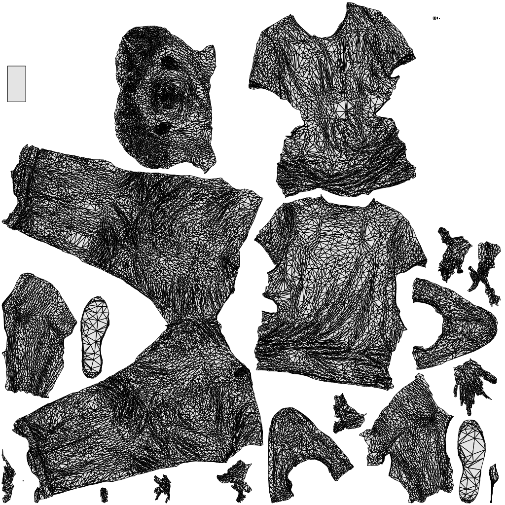3D human model man casual standing, photogrammetry scanned person for archviz, wireframe top-down view