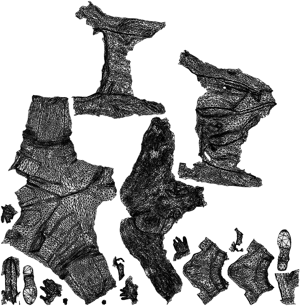 realistic 3D woman casual walking, scanned archviz people for Blender and 3ds Max, wireframe top-down view