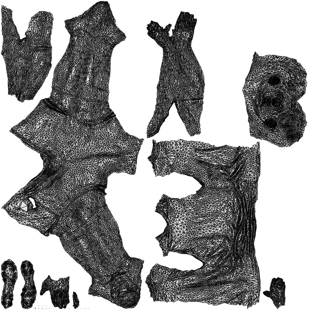 scanned 3D boy sport, photogrammetry people for Enscape and V-Ray, wireframe top-down view