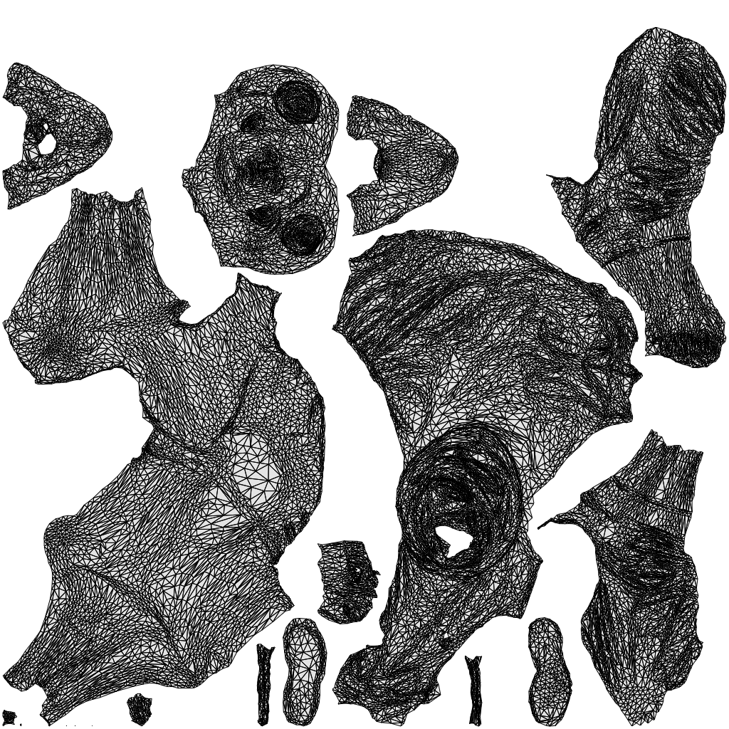 3D people model woman casual sitting, scanned human for 3ds Max rendering, wireframe top-down view
