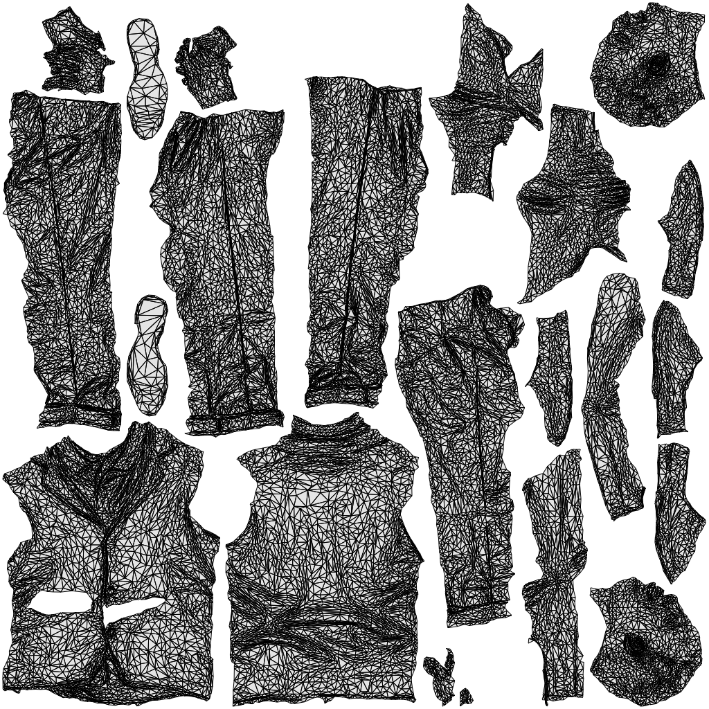 scanned 3D man business standing, photogrammetry people for Enscape and V-Ray, wireframe top-down view