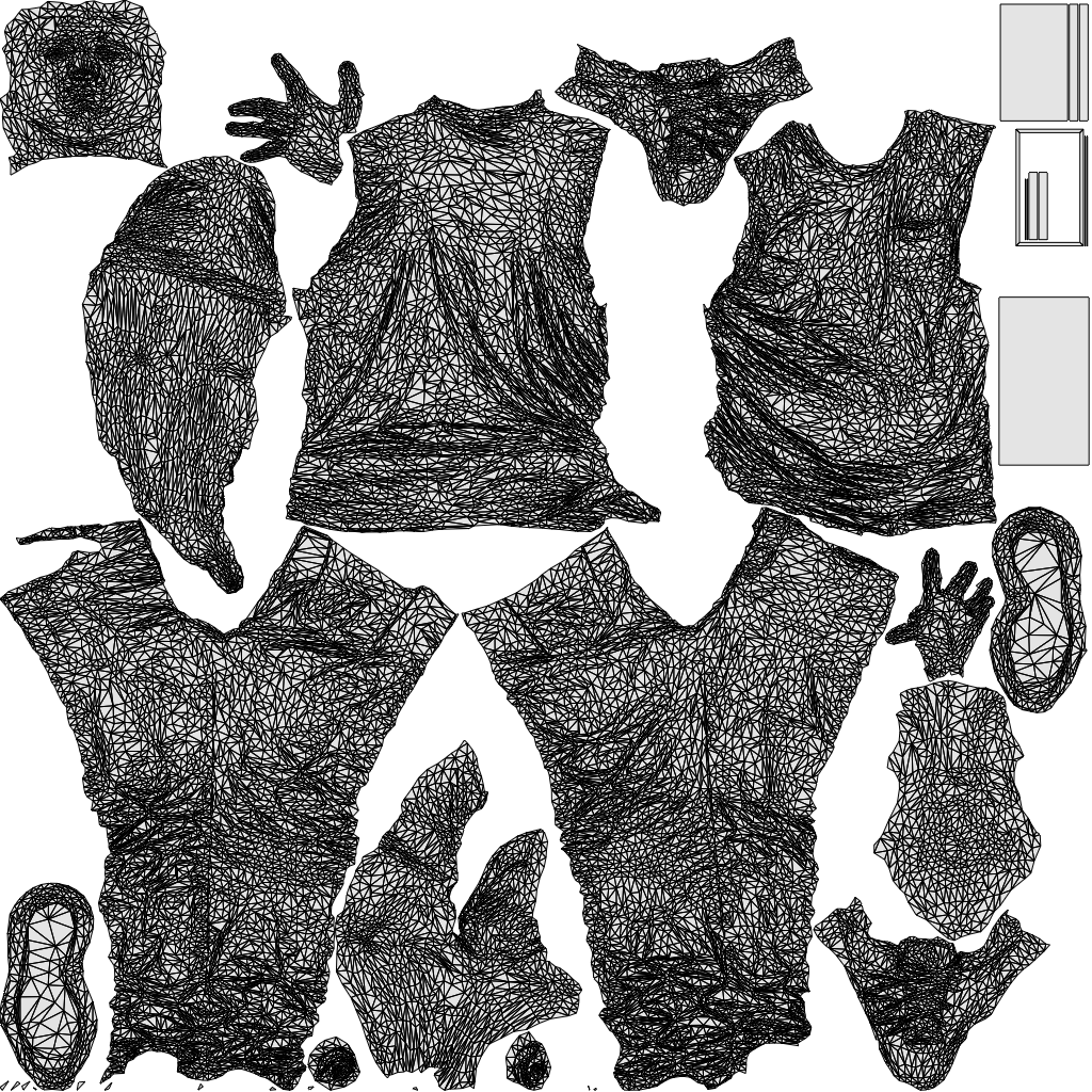 realistic 3D people man casual standing, render-ready for V-Ray and Corona, FBX OBJ, wireframe top-down view
