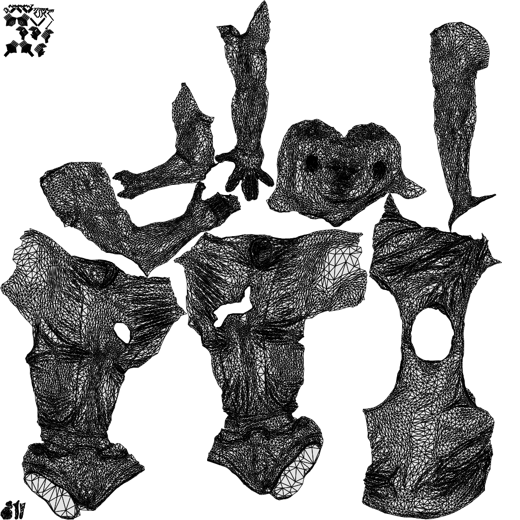 realistic 3D human man casual sport, archviz people FBX OBJ for Blender, wireframe top-down view