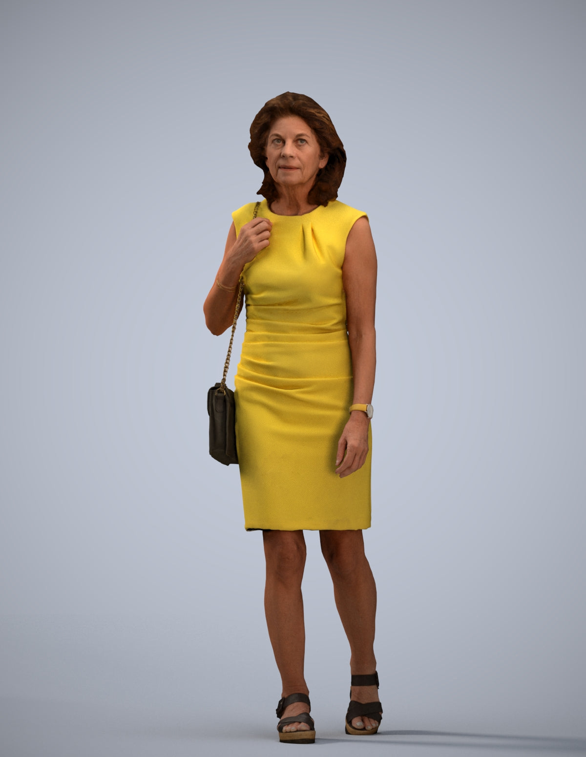 realistic 3D people woman business walking, render-ready for V-Ray and Corona, FBX OBJ