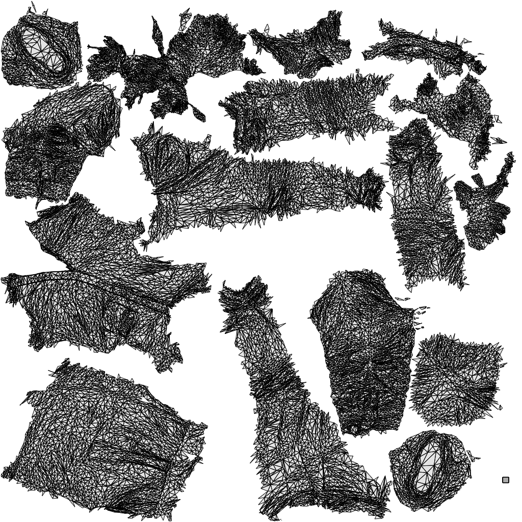 scanned 3D man casual standing, photogrammetry people for Enscape and V-Ray, wireframe top-down view