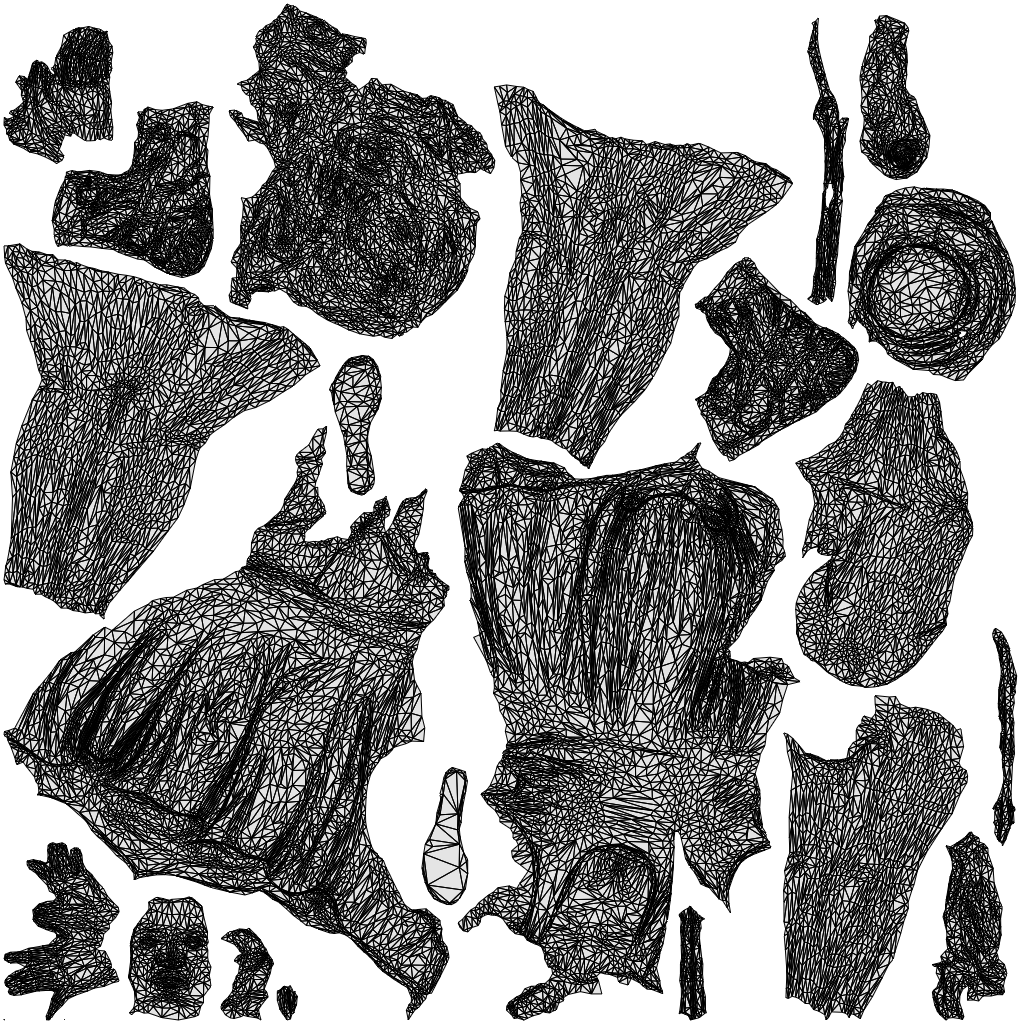 scanned 3D woman walking, photogrammetry people for Enscape and V-Ray, wireframe top-down view