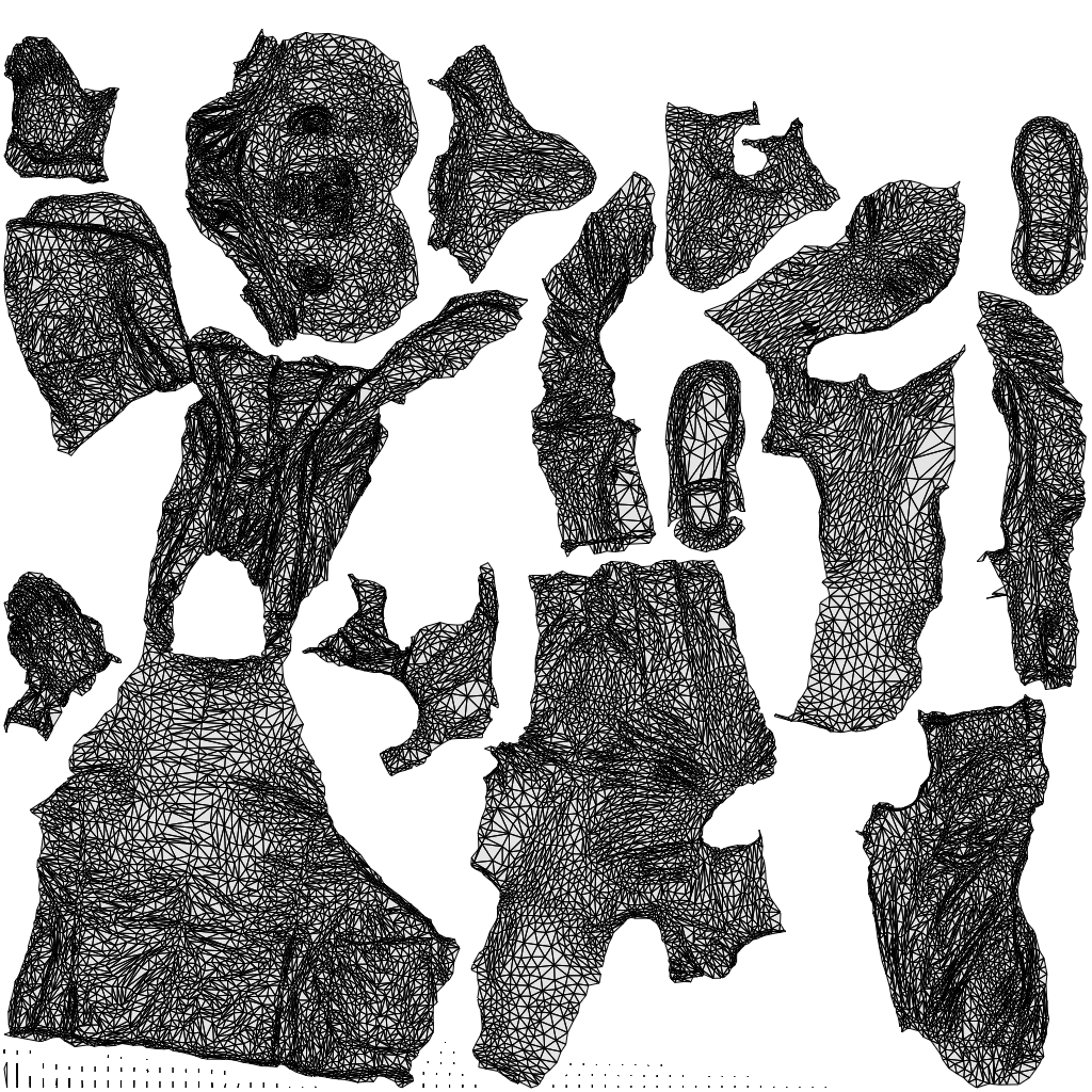 scanned 3D senior man business sitting, photogrammetry people for Enscape and V-Ray, wireframe top-down view
