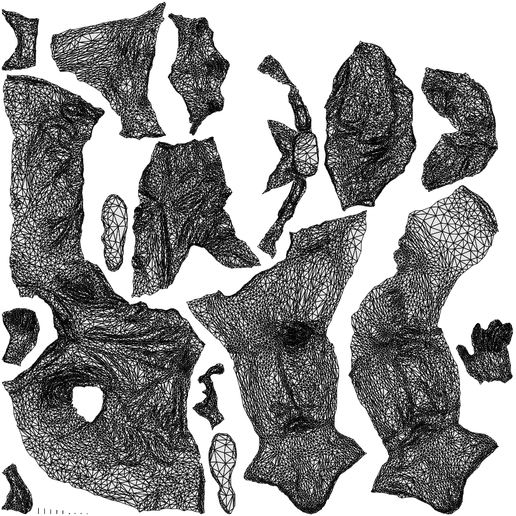 scanned 3D man casual sitting, photogrammetry people for Enscape and V-Ray, wireframe top-down view
