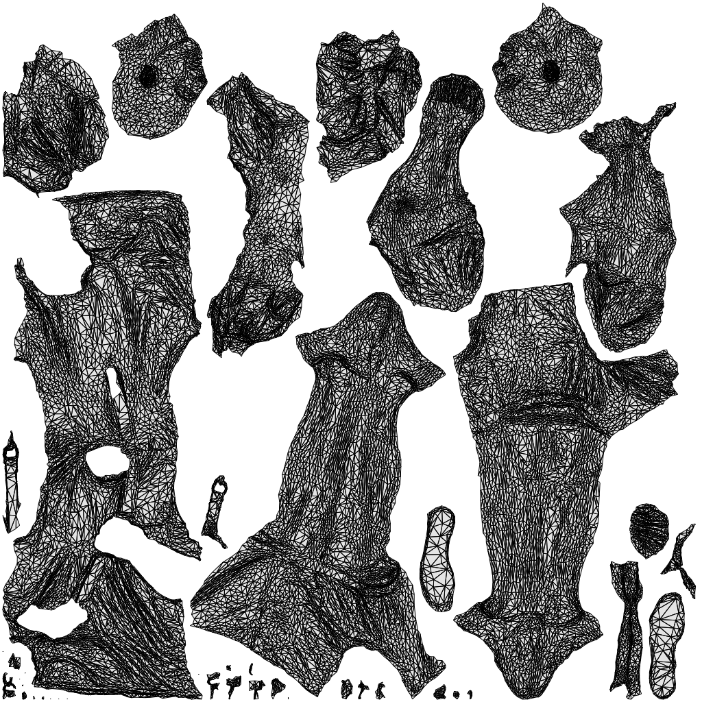 3D scanned man mix casual, photorealistic archviz people for Enscape and SketchUp, wireframe top-down view