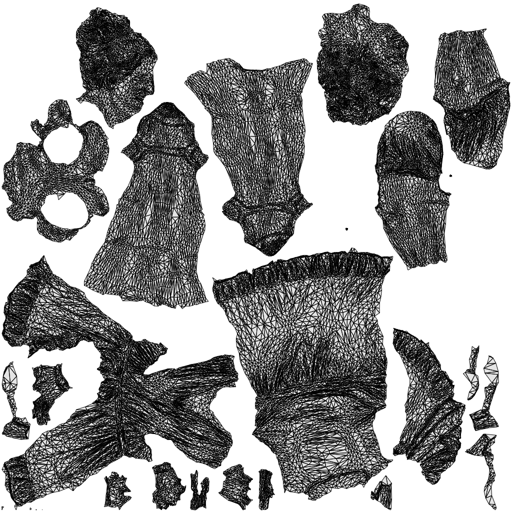 3D human model woman casual standing, photogrammetry scanned person for archviz, wireframe top-down view