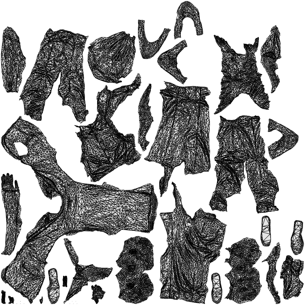 3D people model boy kids, scanned human for 3ds Max rendering, wireframe top-down view
