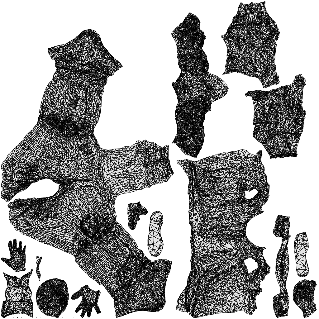 scanned 3D woman casual sitting, photogrammetry people for Enscape and V-Ray, wireframe top-down view