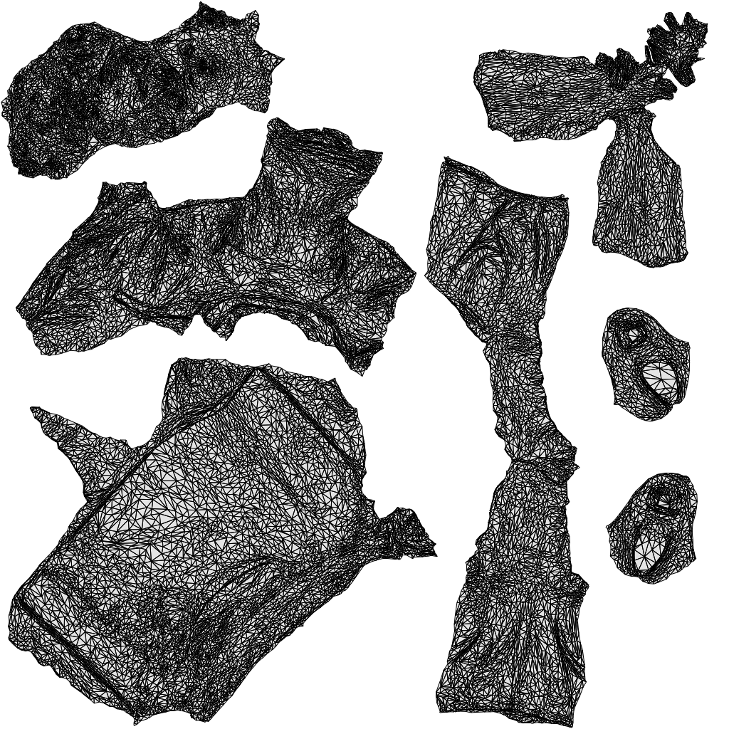 3D scanned woman standing, photorealistic archviz people for Enscape and SketchUp, wireframe top-down view