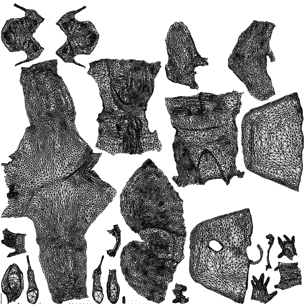 photogrammetry 3D woman casual walking, realistic human model archviz FBX, wireframe top-down view