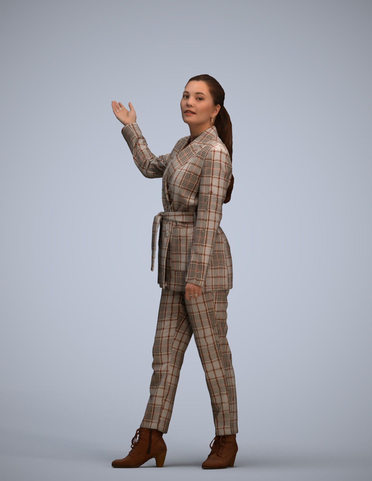 3D people model woman business, scanned human for 3ds Max rendering