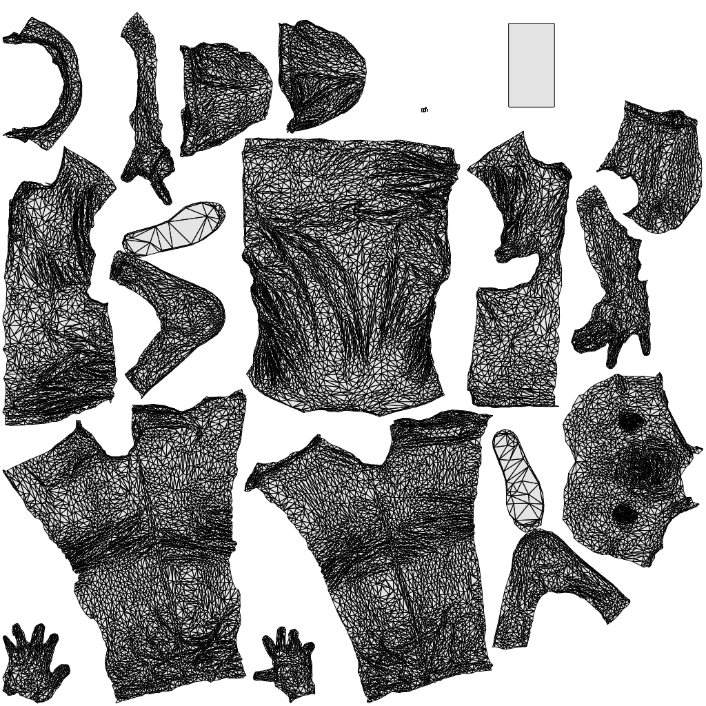 3D human model man casual standing, photogrammetry scanned person for archviz, wireframe top-down view
