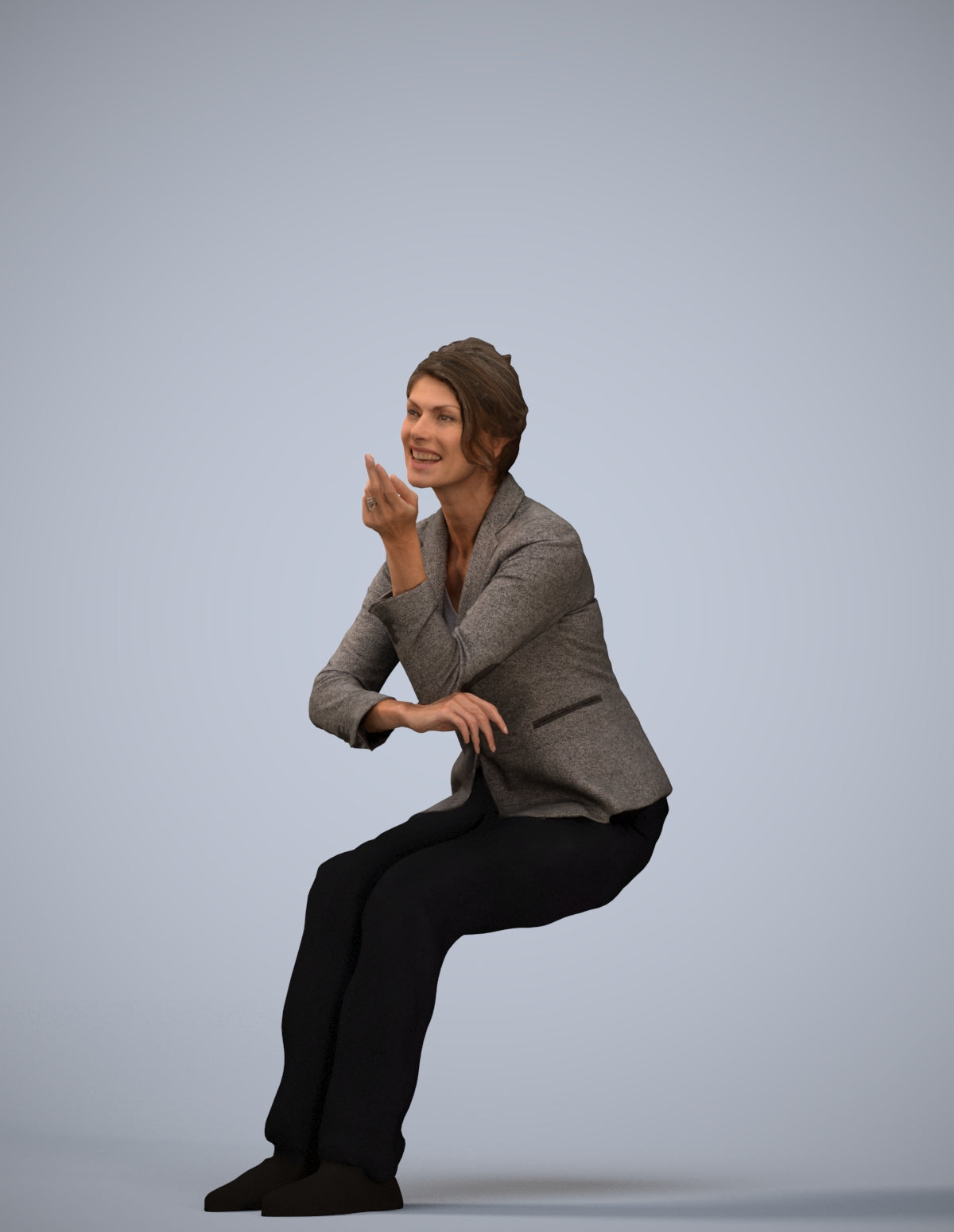 3D scanned woman business, photorealistic archviz people for Enscape and SketchUp