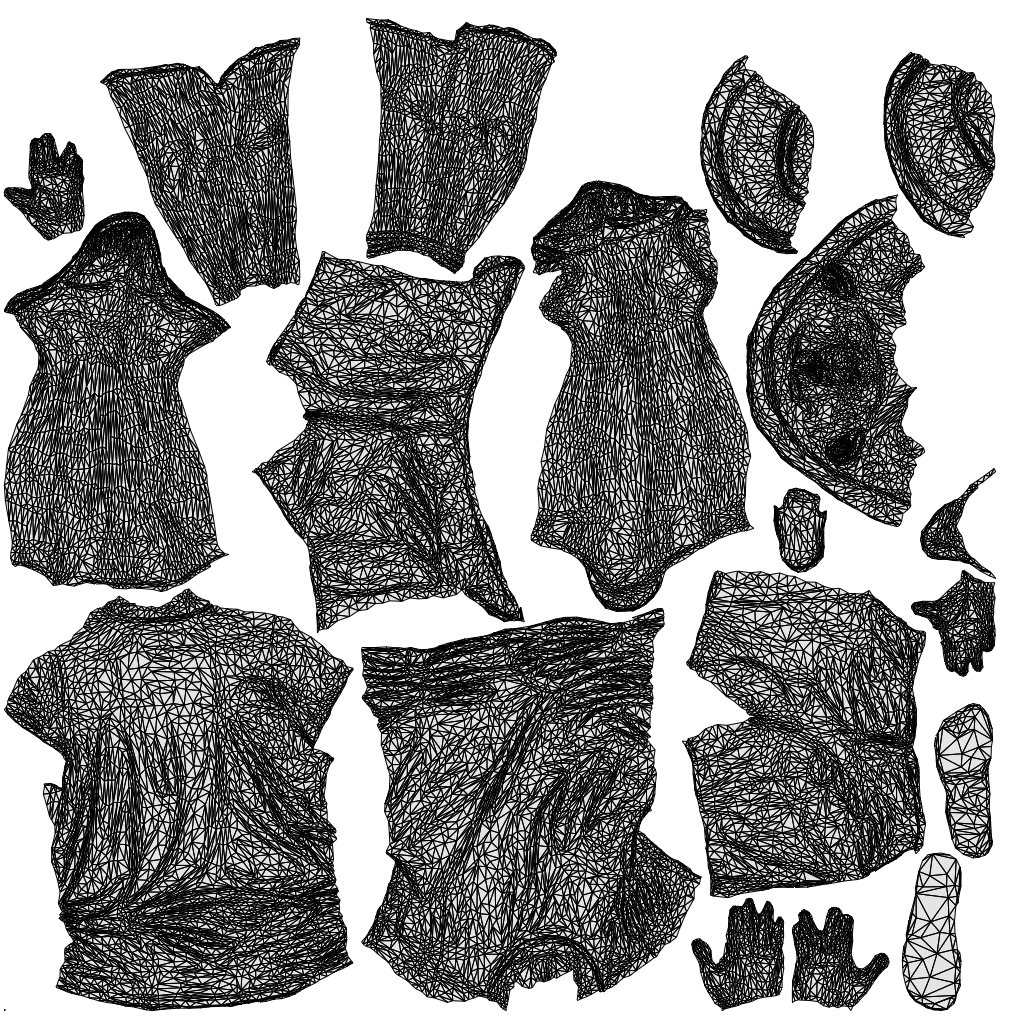 3D people model man casual walking, scanned human for 3ds Max rendering, wireframe top-down view
