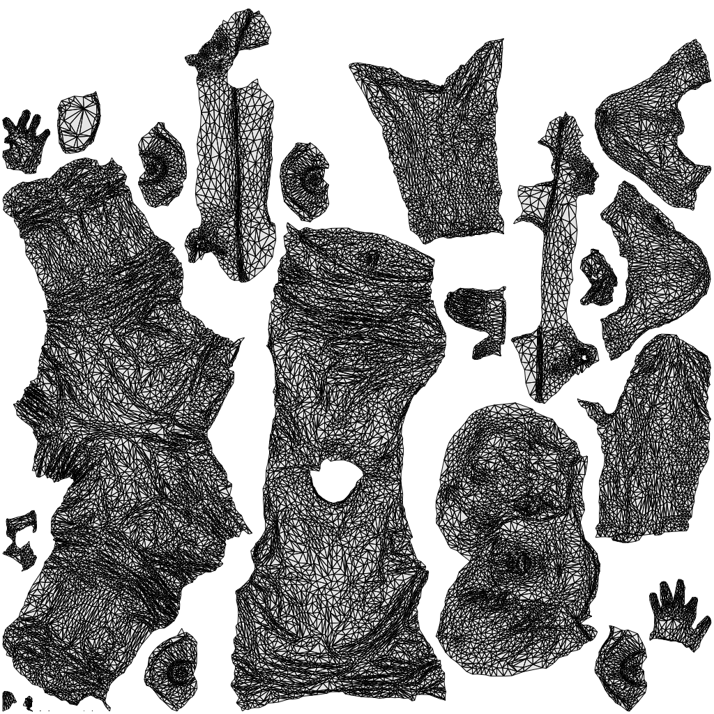 3D scanned boy kids casual, photorealistic archviz people for Enscape and SketchUp, wireframe top-down view