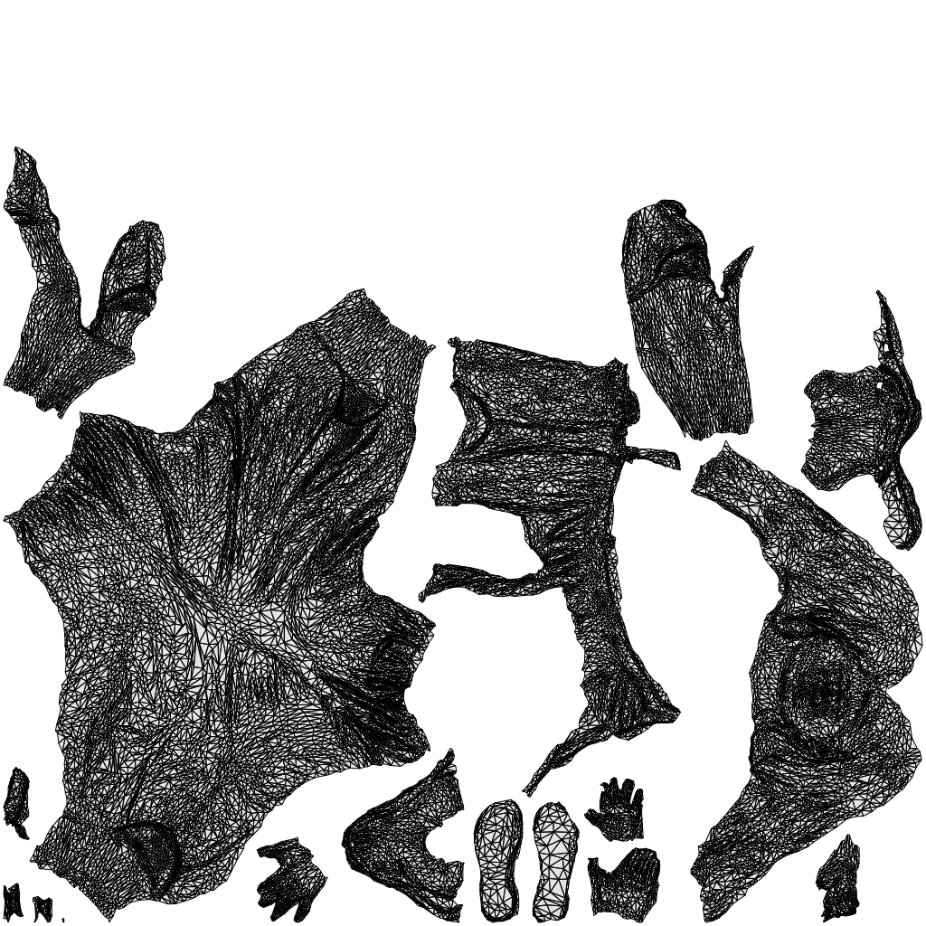realistic 3D people girl kids, render-ready for V-Ray and Corona, FBX OBJ, wireframe top-down view