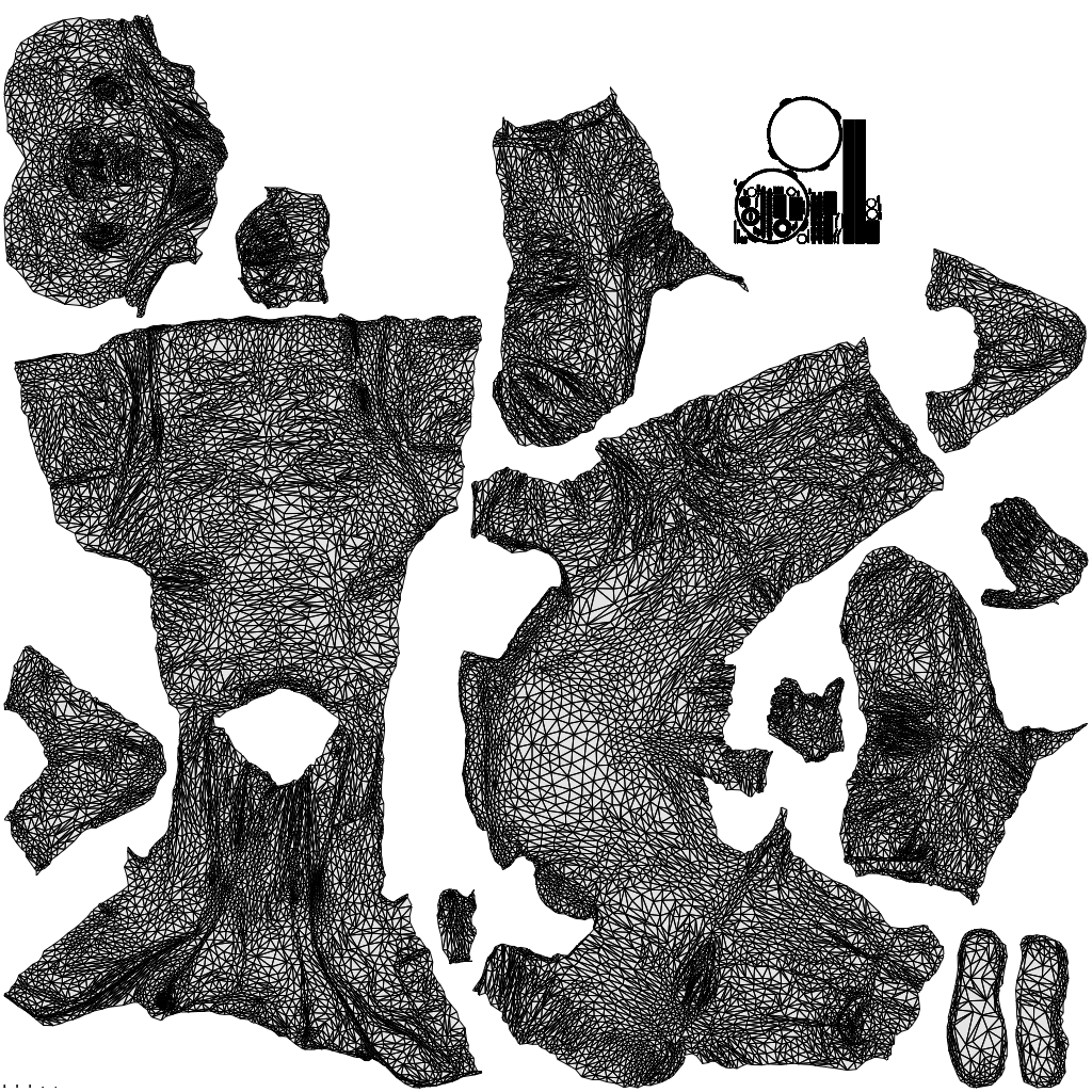 3D human model senior man business mix, photogrammetry scanned person for archviz, wireframe top-down view