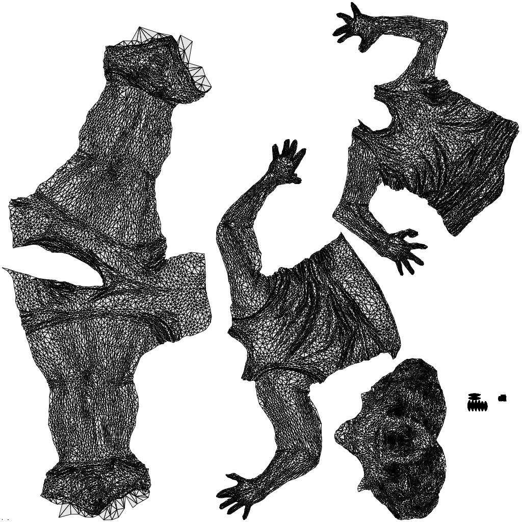 photogrammetry 3D woman sport, realistic human model archviz FBX, wireframe top-down view