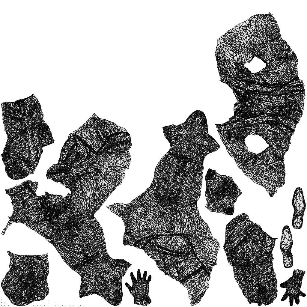 3D human model man business, photogrammetry scanned person for archviz, wireframe top-down view