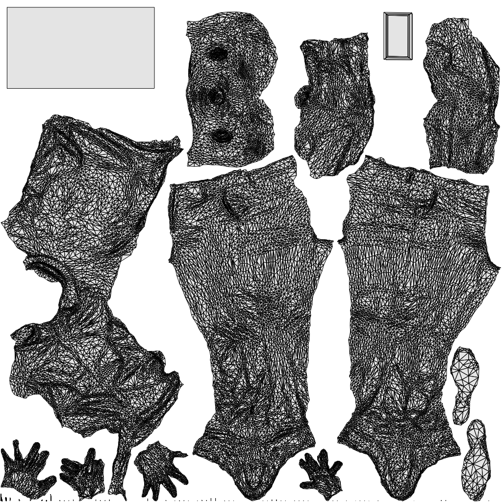 3D human model boy business kids, photogrammetry scanned person for archviz, wireframe top-down view