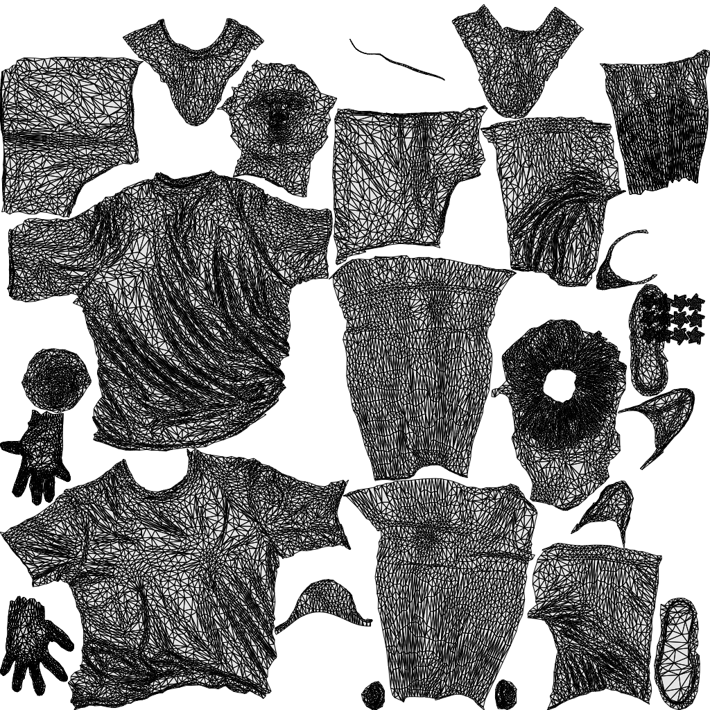 realistic 3D girl sport, scanned archviz people for Blender and 3ds Max, wireframe top-down view