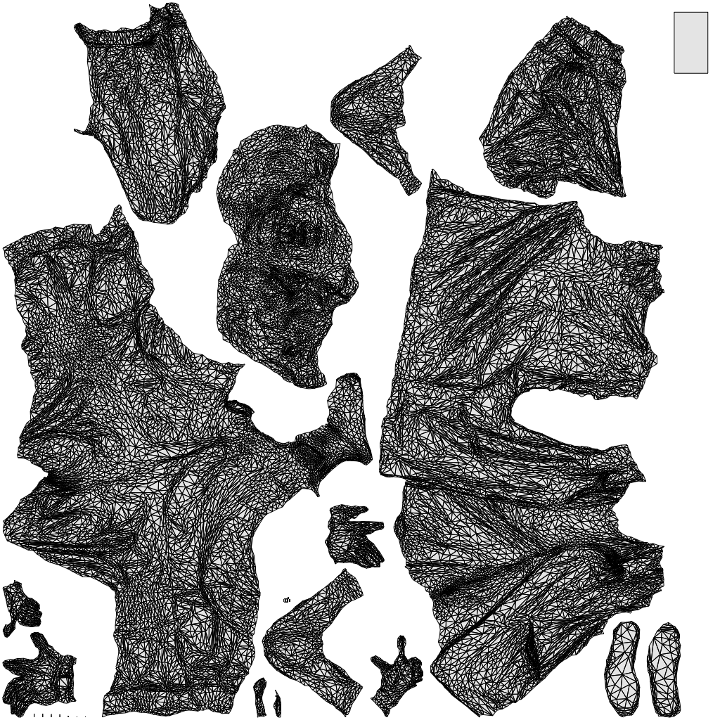 3D human model man casual standing, photogrammetry scanned person for archviz, wireframe top-down view