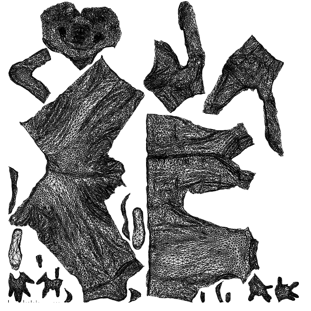 realistic 3D man casual standing, scanned archviz people for Blender and 3ds Max, wireframe top-down view