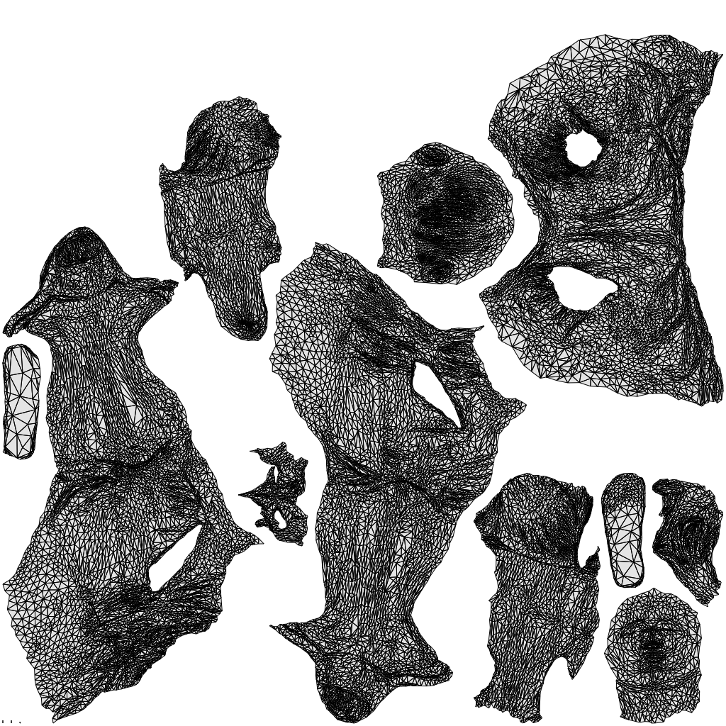 realistic 3D human boy casual kids, archviz people FBX OBJ for Blender, wireframe top-down view
