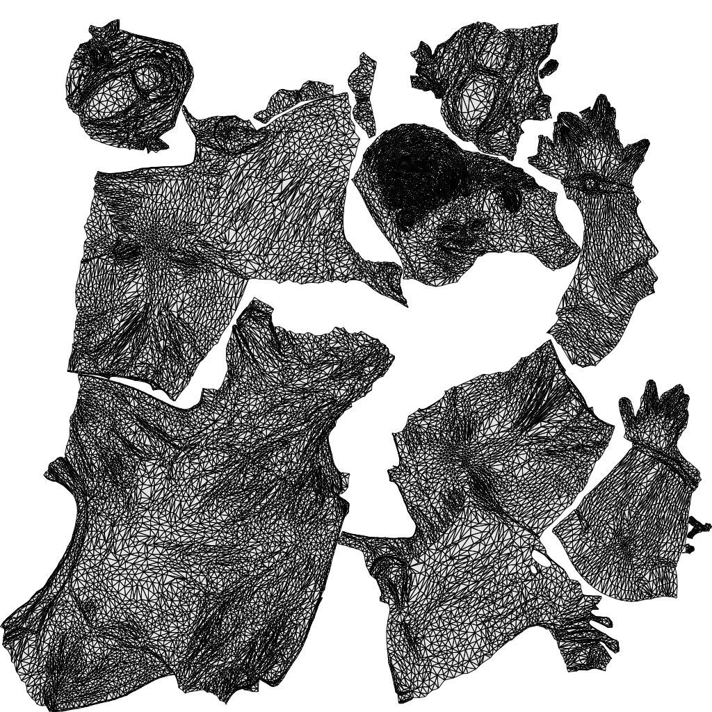 3D scanned man pool casual, photorealistic archviz people for Enscape and SketchUp, wireframe top-down view