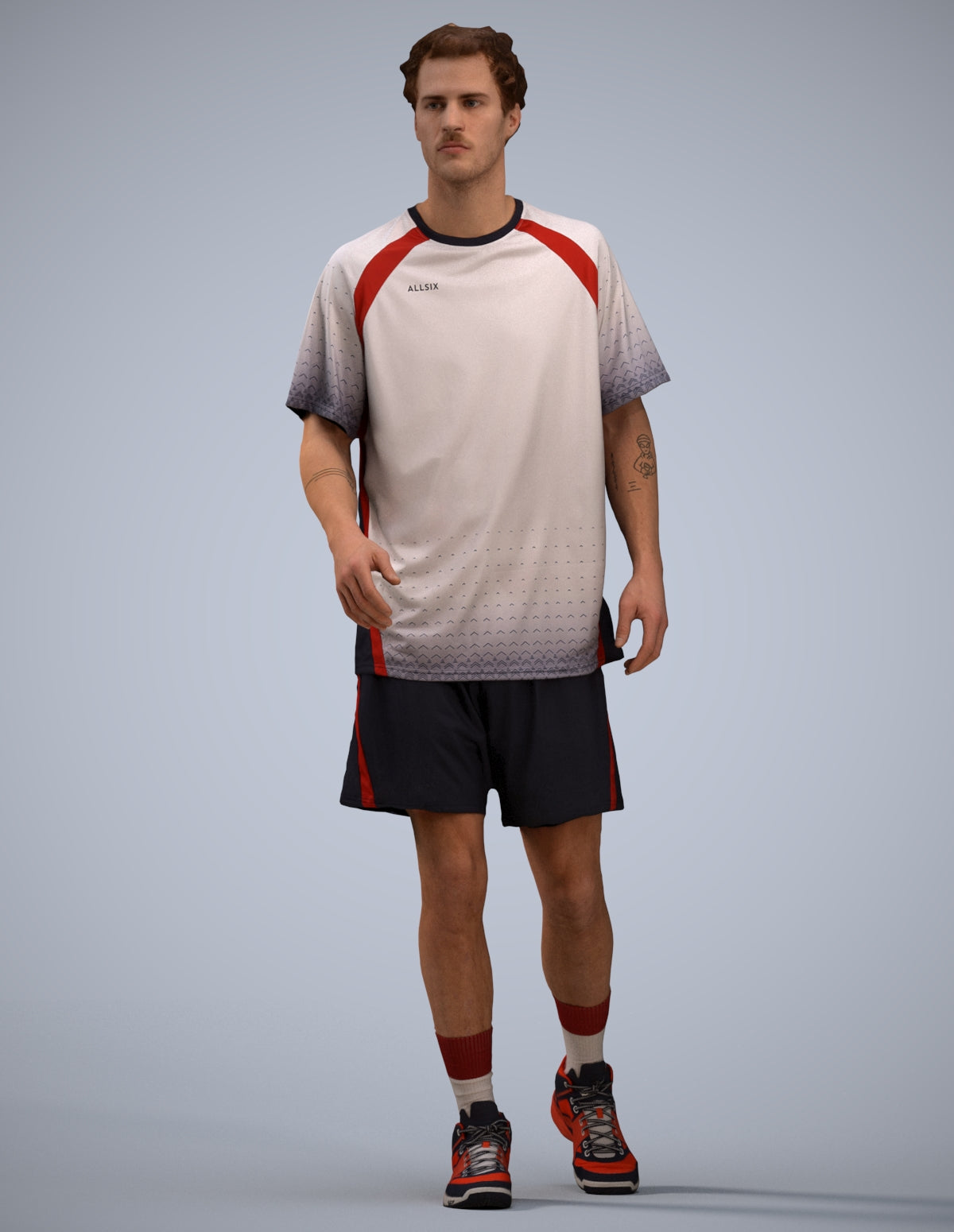 3D scanned man sport, photorealistic archviz people for Enscape and SketchUp