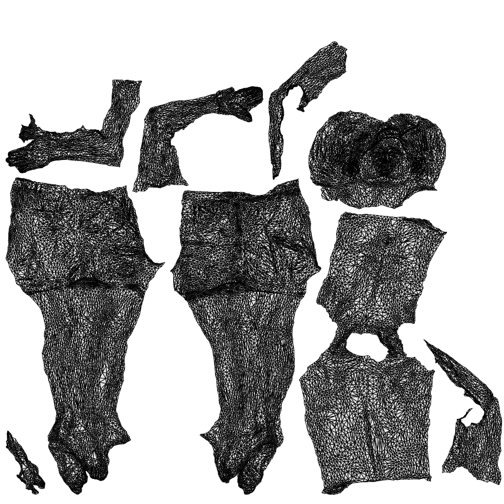 realistic 3D man pool, scanned archviz people for Blender and 3ds Max, wireframe top-down view