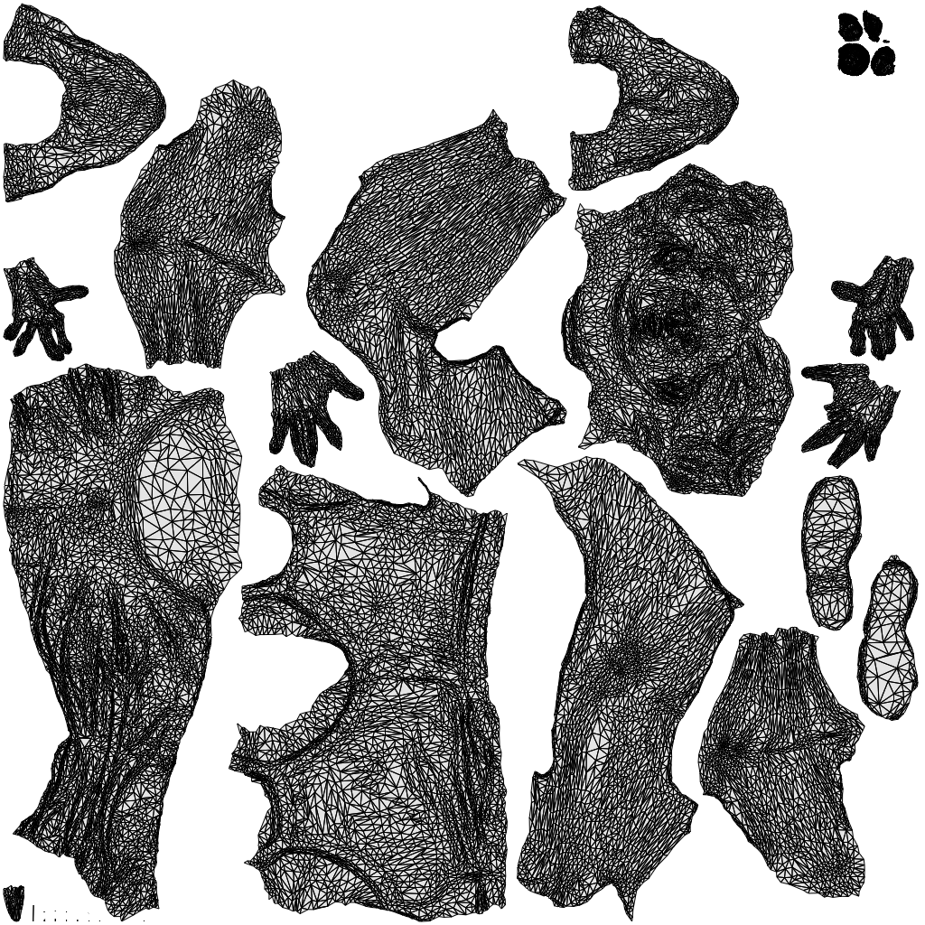 3D human model woman casual sitting, photogrammetry scanned person for archviz, wireframe top-down view