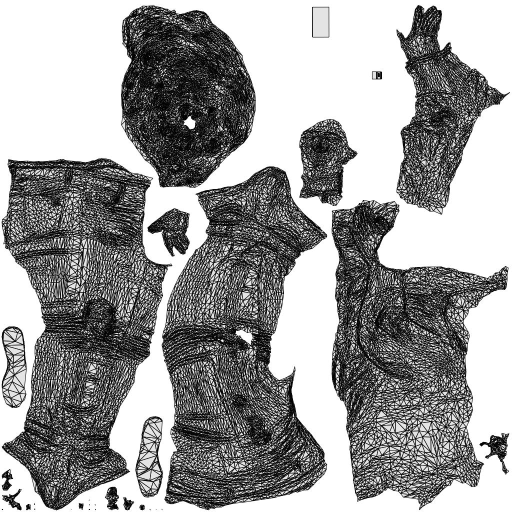 3D human model woman casual standing, photogrammetry scanned person for archviz, wireframe top-down view