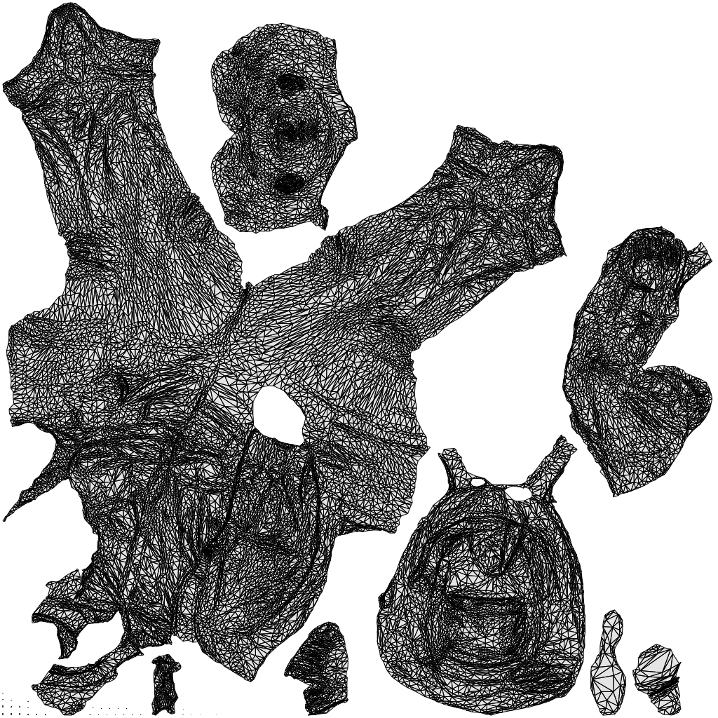 realistic 3D people boy kids, render-ready for V-Ray and Corona, FBX OBJ, wireframe top-down view