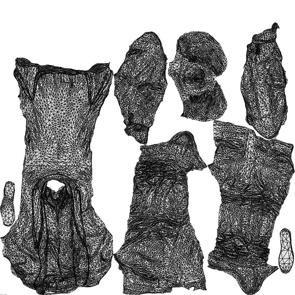 realistic 3D man business, scanned archviz people for Blender and 3ds Max, wireframe top-down view