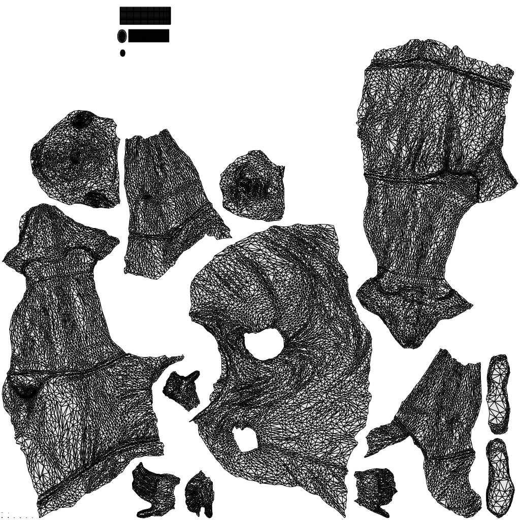 3D scanned man sport, photorealistic archviz people for Enscape and SketchUp, wireframe top-down view