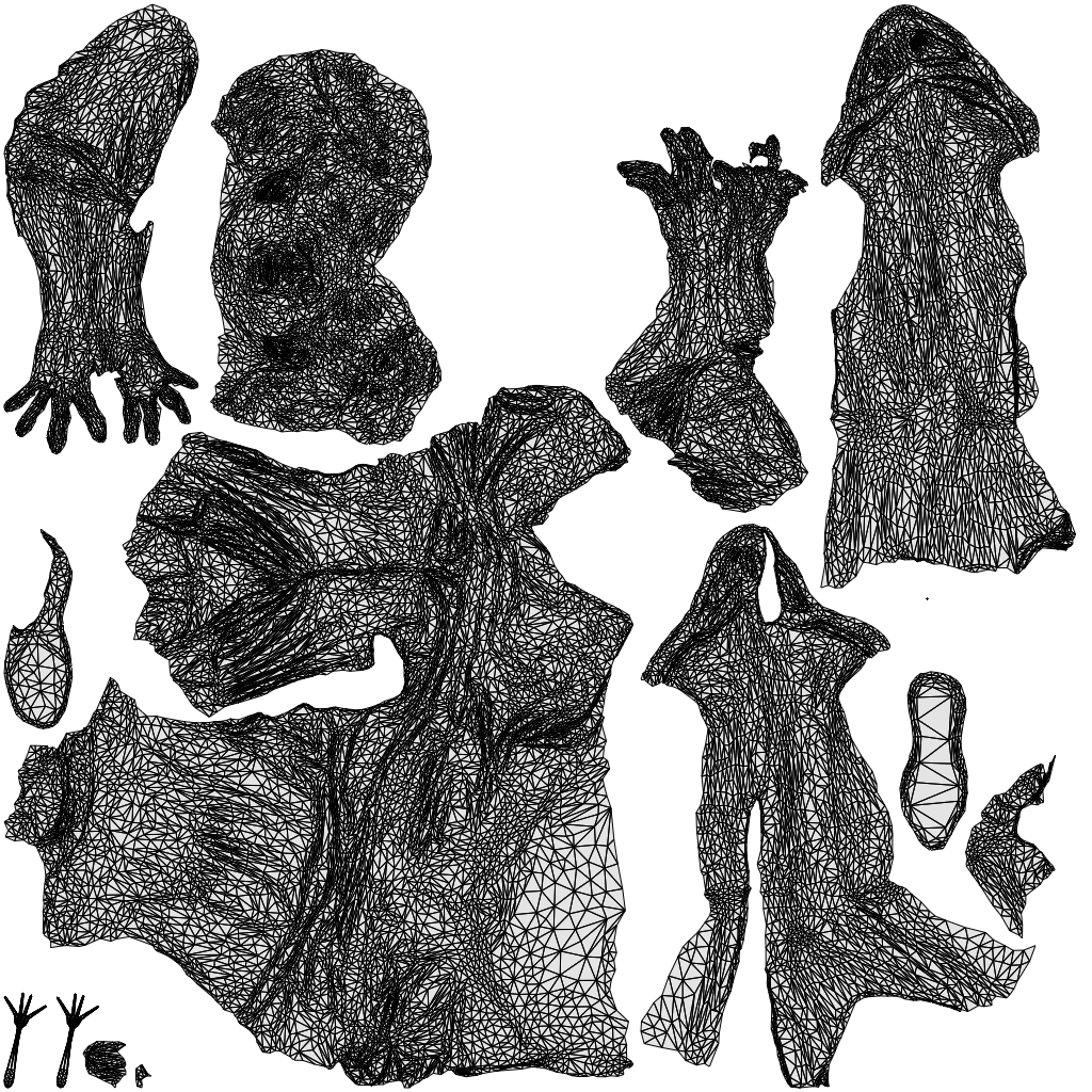 3D people model woman casual sitting, scanned human for 3ds Max rendering, wireframe top-down view