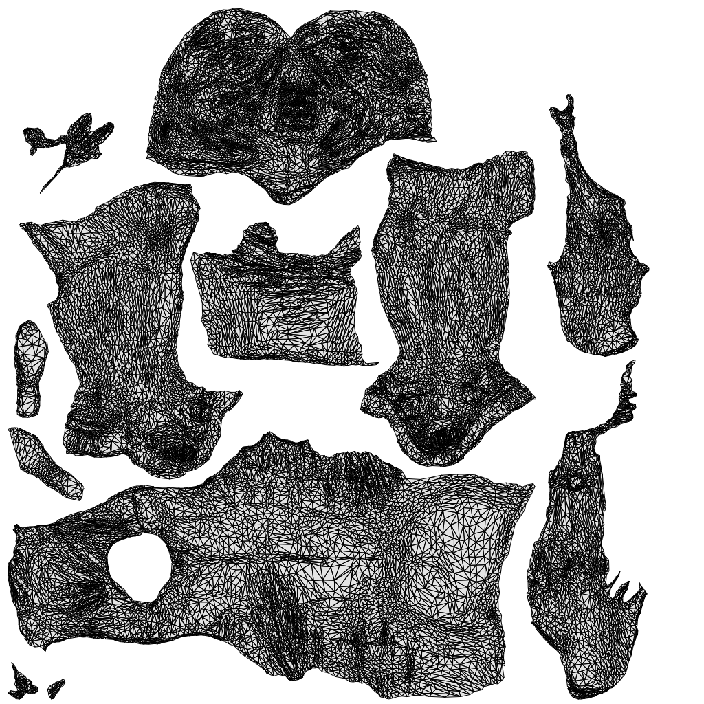 scanned 3D woman business sitting, photogrammetry people for Enscape and V-Ray, wireframe top-down view