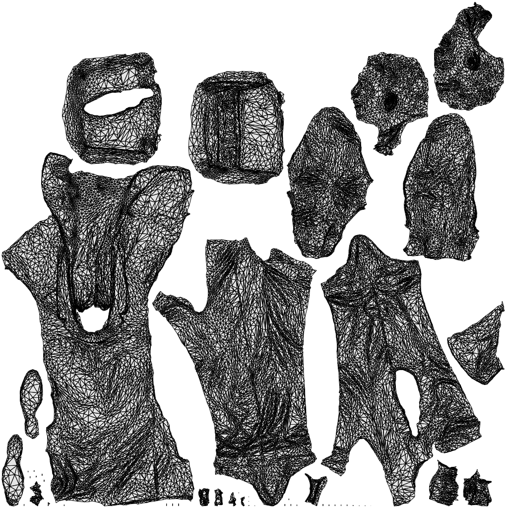 realistic 3D man business, scanned archviz people for Blender and 3ds Max, wireframe top-down view