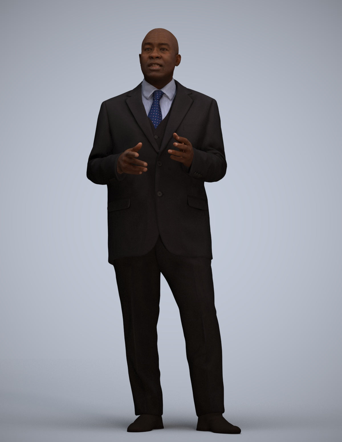 realistic 3D person business shopping, scanned archviz people for Blender and 3ds Max